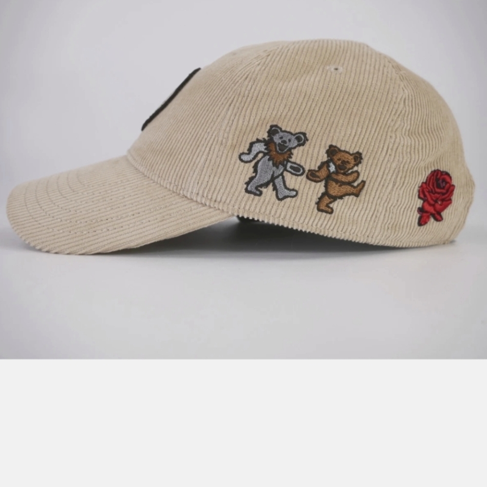 NWT Unisex Grateful Dead Corduroy Adjustable Hat with Iconic Logo - Picture 3 of 11